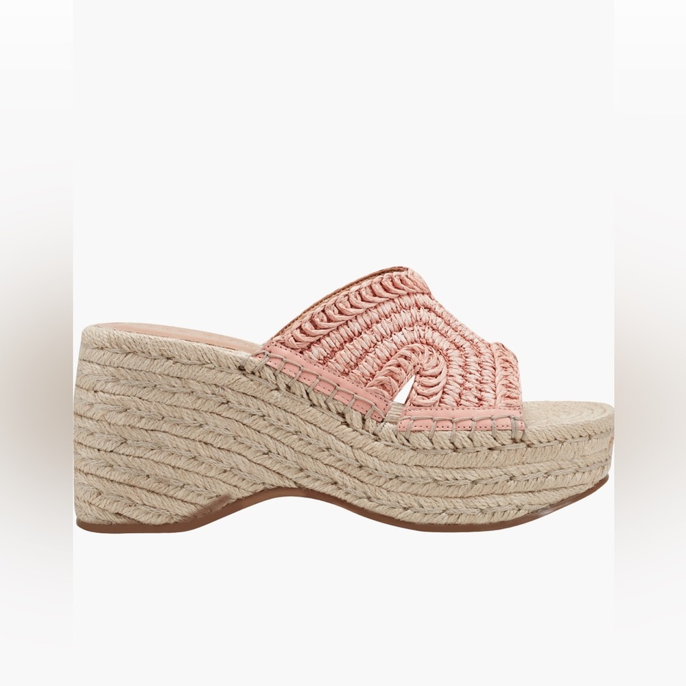 Marc Fisher Pink Woven Wedge platform Sandals Designer Women’s Size 9 - Picture 14 of 14